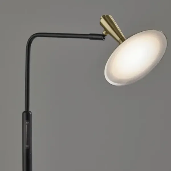 Floor Lamps-Kirkland's Home Matte Black Adjustable Light And Color Floor Lamp Gold