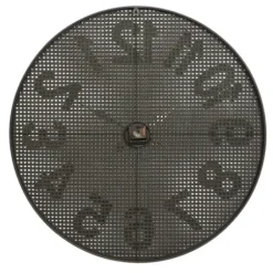 Clocks-Kirkland's Home Matte Black Iron Wall Clock, 32 In.