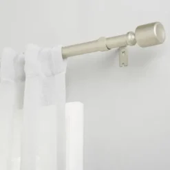 Curtain Rods & Hardware-Kirkland's Home Matte Black Modern Twist Curtain Rod, 72 In.