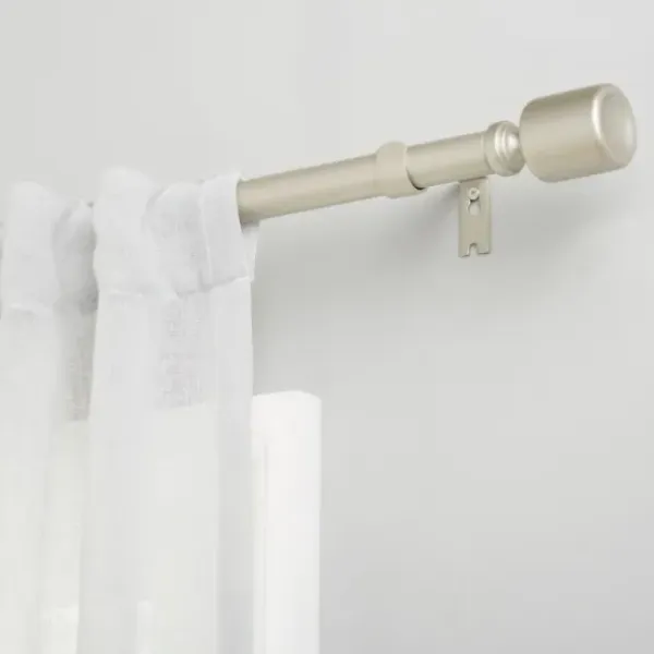 Curtain Rods & Hardware-Kirkland's Home Matte Black Modern Twist Curtain Rod, 72 In.