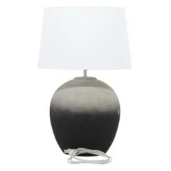 Table Lamps-Kirkland's Home Matte Black Ombre Textured Table Lamp, 23 In. White