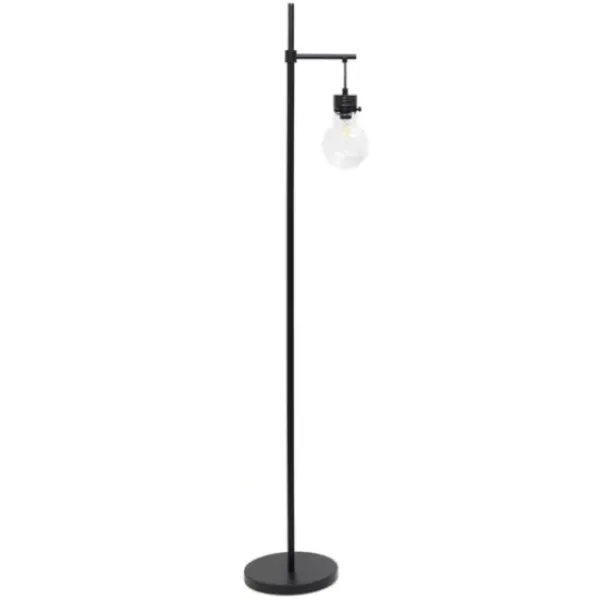 Floor Lamps-Kirkland's Home Matte Black Stephen Floor Lamp Clear