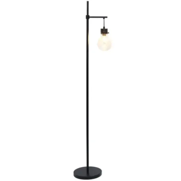 Floor Lamps-Kirkland's Home Matte Black Stephen Floor Lamp Clear