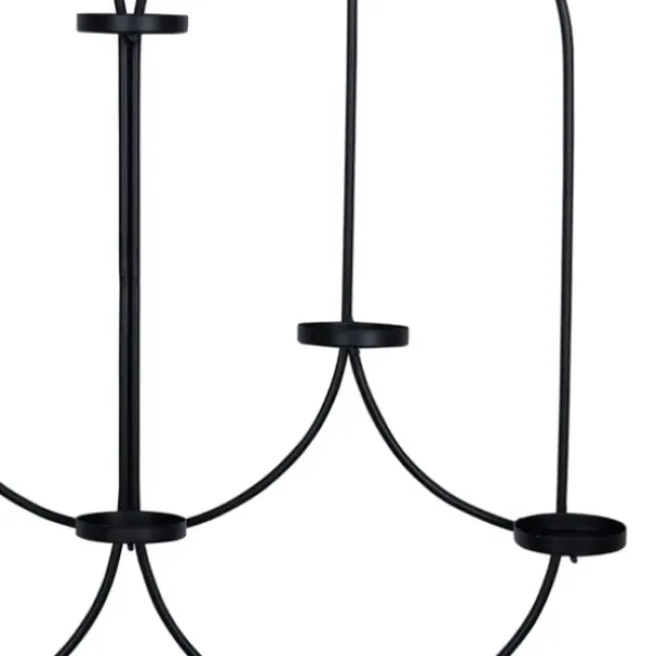 Sconces-Kirkland's Home Matte Black Tealight Wall Sconce