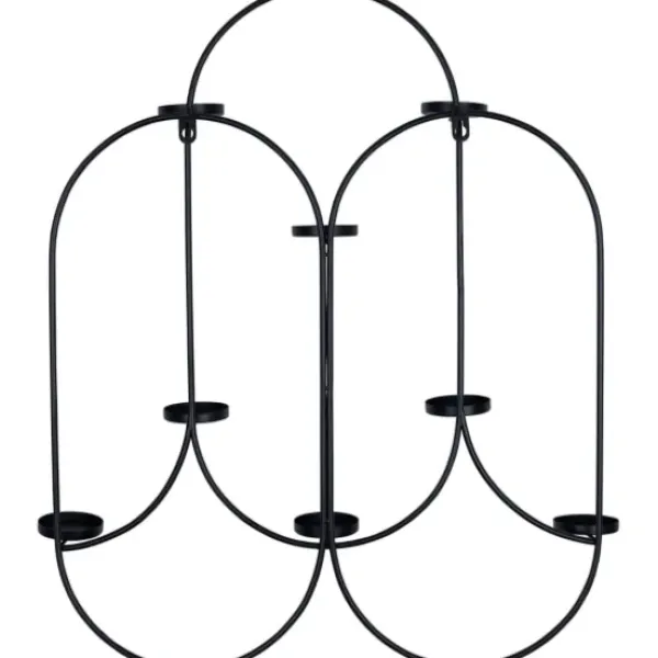 Sconces-Kirkland's Home Matte Black Tealight Wall Sconce