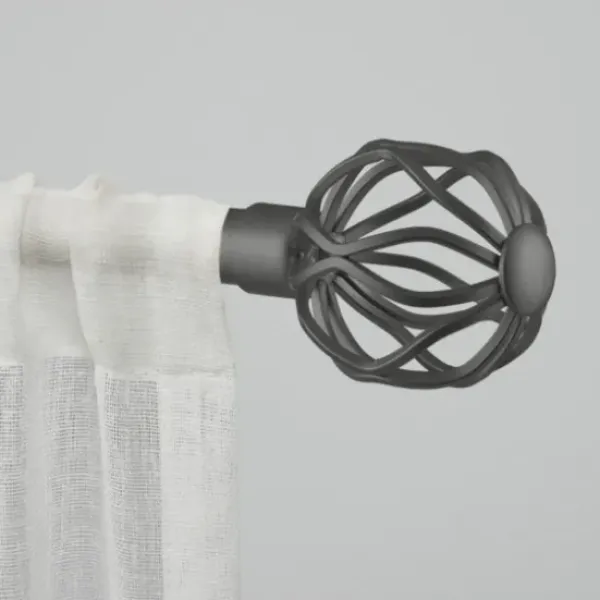 Curtain Rods & Hardware-Kirkland's Home Matte Bronze Catherine Curtain Rod, 120 In.
