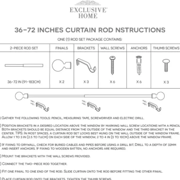 Curtain Rods & Hardware-Kirkland's Home Matte Bronze Catherine Curtain Rod, 120 In.