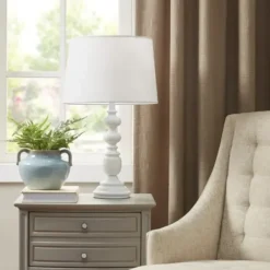 Table Lamps-Kirkland's Home Matte Candlestick Martha Stewart Table Lamp White