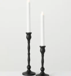 Candle Holders-Kirkland's Home Matte Iron Taper Candle Holders, Set Of 2 Black