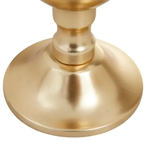 Candle Holders-Kirkland's Home Matte Metal 3-Pc. Pillar Candle Holder Set Gold