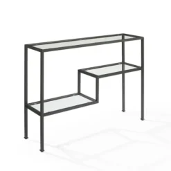 Console Tables-Kirkland's Home Matte Multi Level Console Table Black