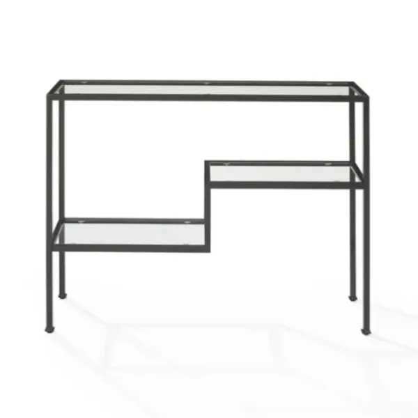 Console Tables-Kirkland's Home Matte Multi Level Console Table Black