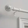 Curtain Rods & Hardware-Kirkland's Home Matte Nickel Rhys Cylinder Curtain Rod, 72 In.