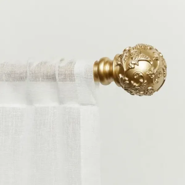 Curtain Rods & Hardware-Kirkland's Home Matte Nickel Rhys Cylinder Curtain Rod, 120 In.