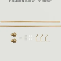 Curtain Rods & Hardware-Kirkland's Home Matte Nickel Rhys Cylinder Curtain Rod, 120 In.