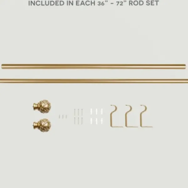 Curtain Rods & Hardware-Kirkland's Home Matte Nickel Rhys Cylinder Curtain Rod, 120 In.