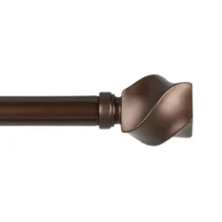 Curtain Rods & Hardware-Kirkland's Home Matte Nickel Stacked Cylinder Curtain Rod, 72 In.