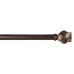 Curtain Rods & Hardware-Kirkland's Home Matte Nickel Stacked Cylinder Curtain Rod, 72 In.