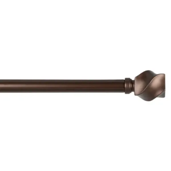 Curtain Rods & Hardware-Kirkland's Home Matte Nickel Stacked Cylinder Curtain Rod, 72 In.