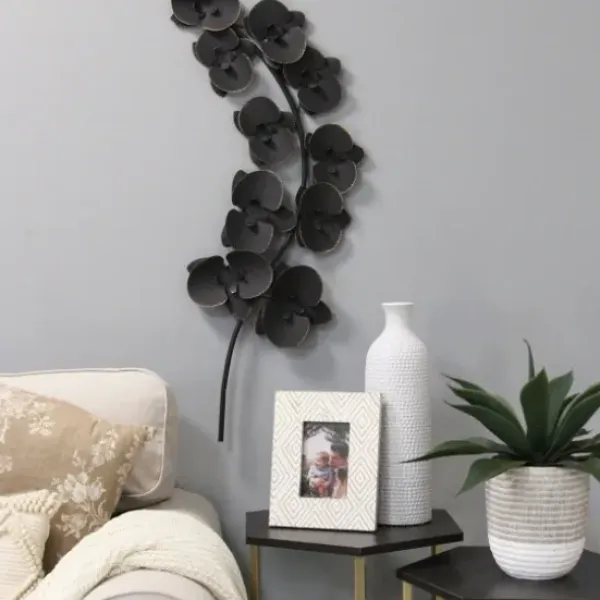 Wall Plaques-Kirkland's Home Matte Orchid Plaque Black