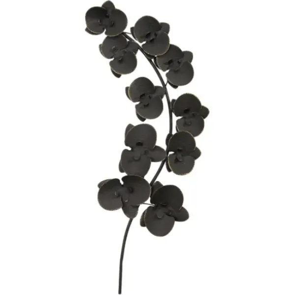 Wall Plaques-Kirkland's Home Matte Orchid Plaque Black
