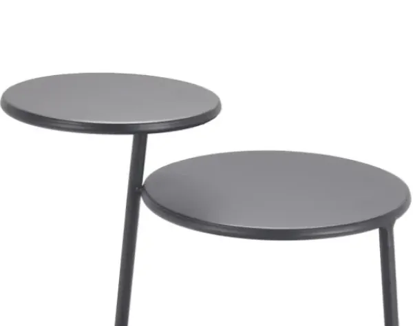 Accent & End Tables-Kirkland's Home Matte Overlapping 3-Tier Side Table Black
