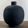 Vases-Kirkland's Home Matte Round Vase Black