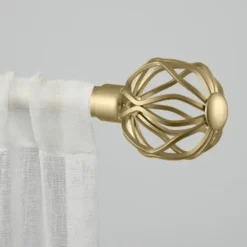 Curtain Rods & Hardware-Kirkland's Home Matte Silver Hyde Wrap Around Curtain Rod, 72 In.