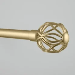 Curtain Rods & Hardware-Kirkland's Home Matte Silver Hyde Wrap Around Curtain Rod, 72 In.