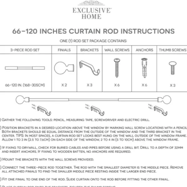 Curtain Rods & Hardware-Kirkland's Home Matte Silver Modern Twist Curtain Rod, 120 In.