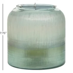 Candle Holders-Kirkland's Home Matte Turquoise Glass Candle Holder Blue