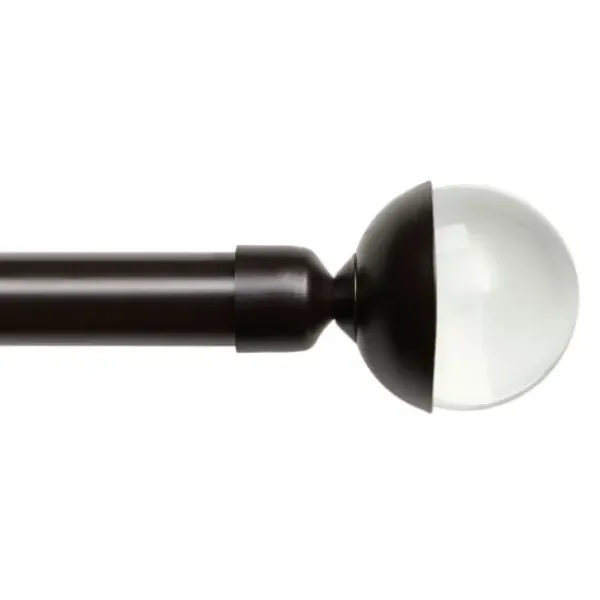 Curtain Rods & Hardware-Kirkland's Home Matte White Open Sphere Curtain Rod, 72 In.