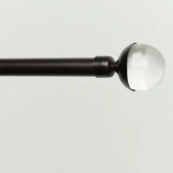 Curtain Rods & Hardware-Kirkland's Home Matte White Open Sphere Curtain Rod, 72 In.
