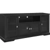 Tv Stands & Media Consoles-Kirkland's Home Matte Wood Highboy Tv Stand Black