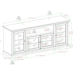 Tv Stands & Media Consoles-Kirkland's Home Matte Wood Highboy Tv Stand Black
