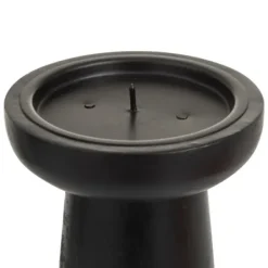 Candle Holders-Kirkland's Home Matte Wood T-Shape Candle Holders, Set Of 3 Black