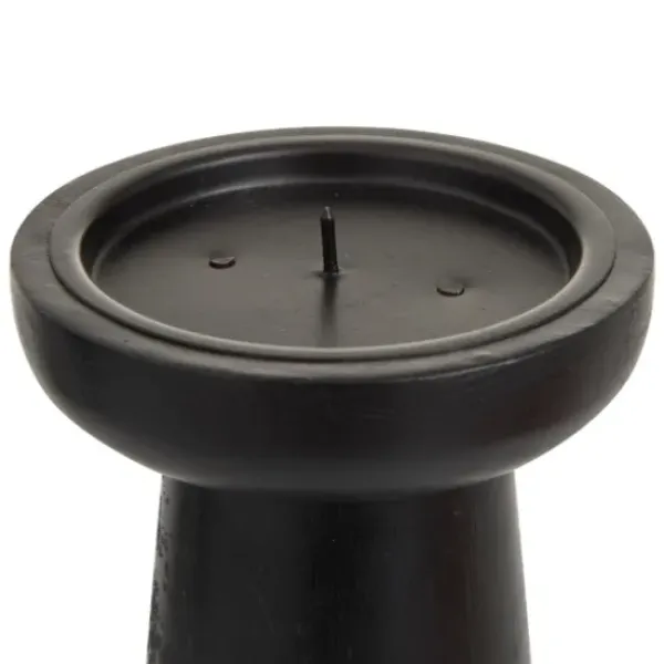 Candle Holders-Kirkland's Home Matte Wood T-Shape Candle Holders, Set Of 3 Black