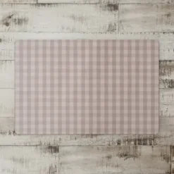 Kitchen & Floor Mats-Kirkland's Home Mauve And Gray Plaid Kitchen Mat Pink/Gray