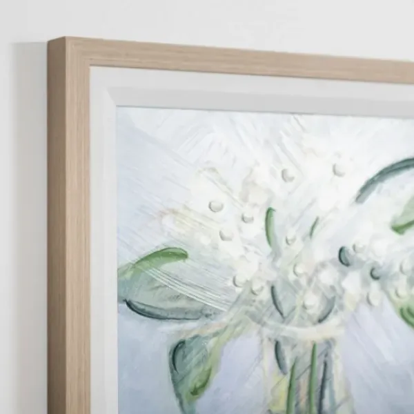 Framed Art-Kirkland's Home May Lily Of The Valley Framed Art Print Green/Gray/White