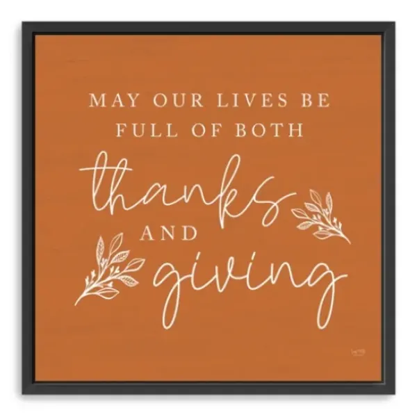 Wall Quotes & Signs-Kirkland's Home May Our Lives Giclee Canvas Wall Plaque Orange