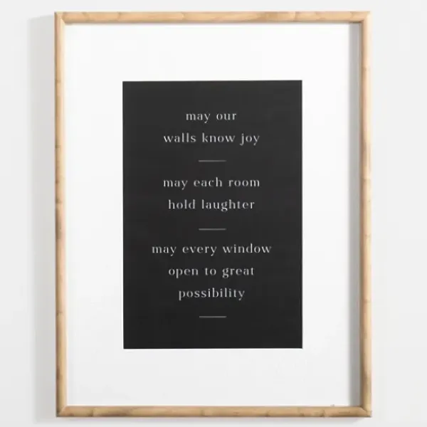 Wall Quotes & Signs-Kirkland's Home May Our Walls Know Joy Framed Wall Plaque White/Black