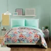 Quilts-Kirkland's Home Mayflower Blue 2-Pc. Queen Bedding Quilt Set Blue/Orange/Gray