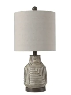 Table Lamps-Kirkland's Home Maze Design Table Lamp Tan