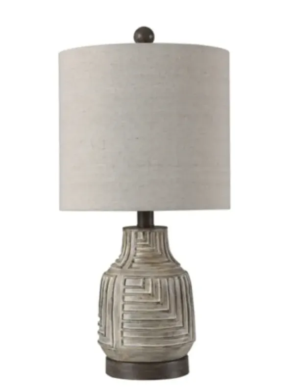 Table Lamps-Kirkland's Home Maze Design Table Lamp Tan