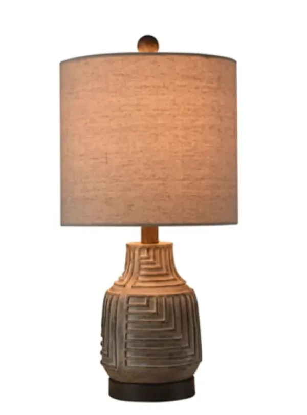 Table Lamps-Kirkland's Home Maze Design Table Lamp Tan