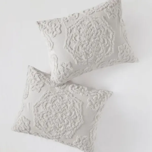 Comforters-Kirkland's Home Medallion California King 3-Pc. Comforter Set Gray