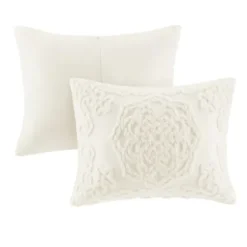 Comforters-Kirkland's Home Medallion California King 3-Pc. Comforter Set White