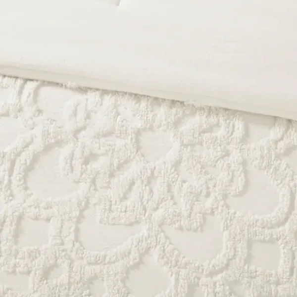 Comforters-Kirkland's Home Medallion Full/Queen 3-Pc. Comforter Set White