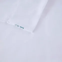 Bed Sheets-Kirkland's Home Medallion Hem Microfiber 4-Pc. Full Sheet Set White/Blue