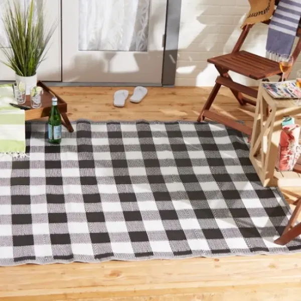Outdoor Rugs-Kirkland's Home Medallion Lava Indoor/Outdoor Area Rug, 7X9 Blue